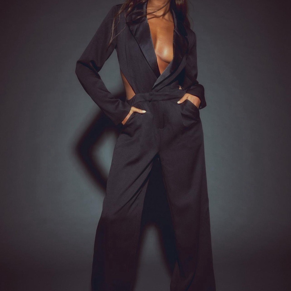 sultry satin jumpsuit